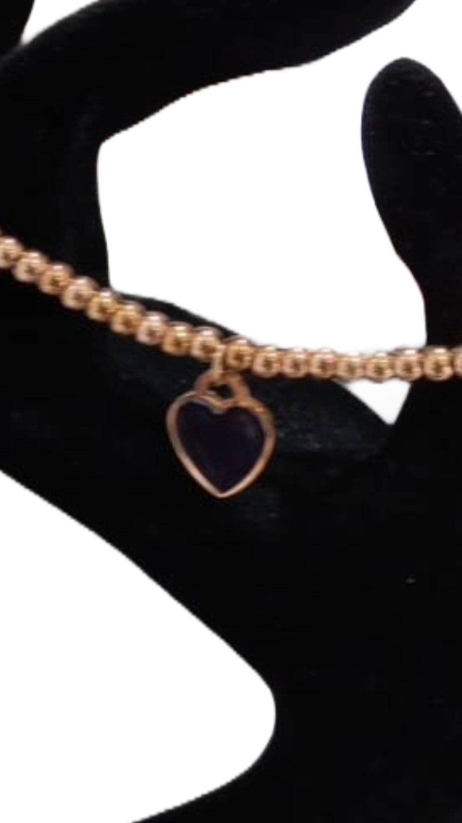 Bracciale in Acciaio platino con pendente a cuore