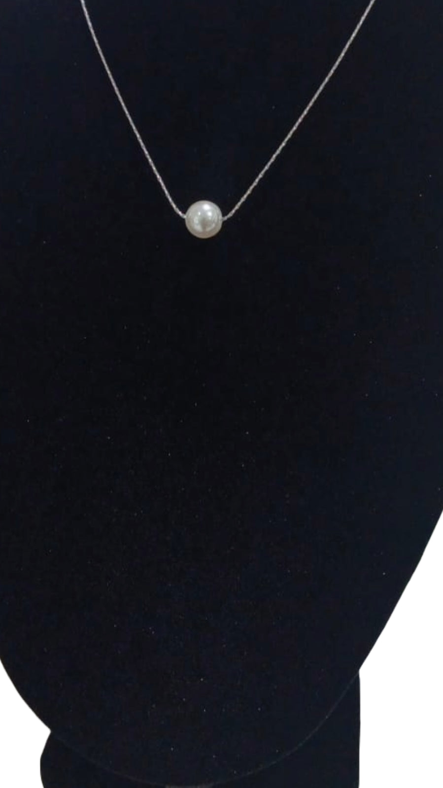 Collana in Acciaio con pendente a perla