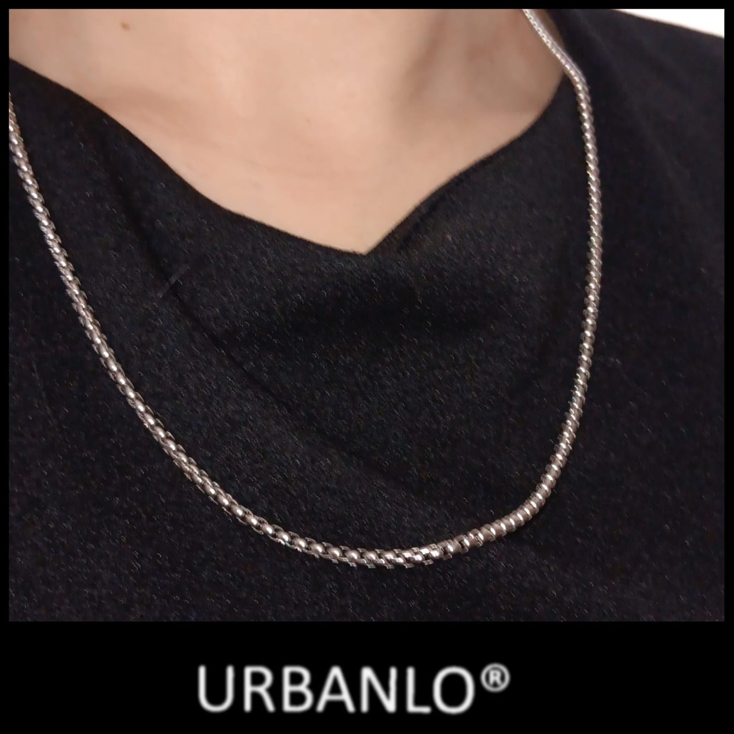 Collana in Acciaio filo spessore medio