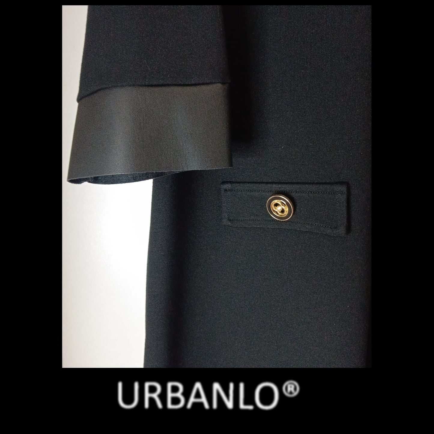 Abito corto Opera Fashion con bordi in ecopelle