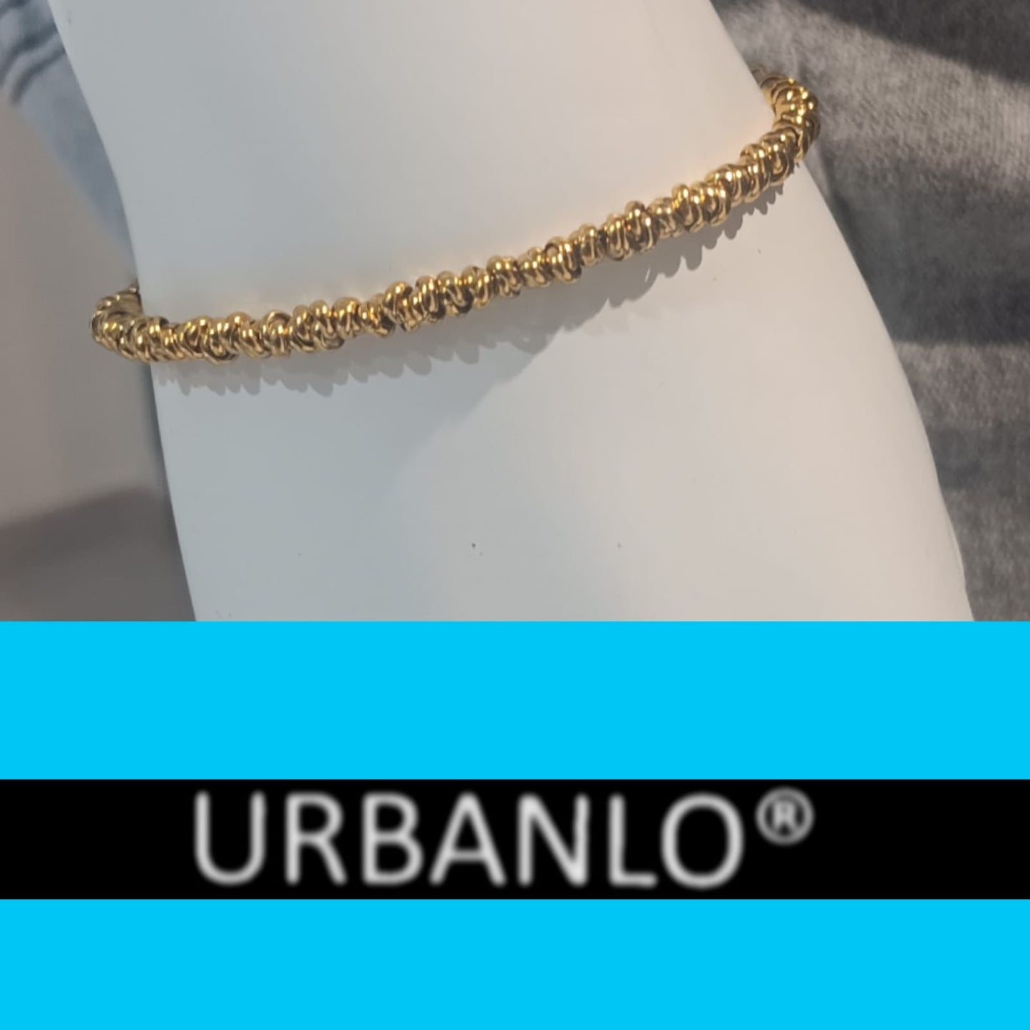 Bracciale in acciaio con perline