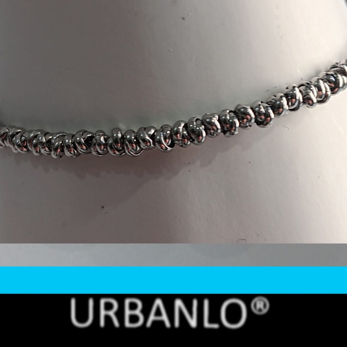 Bracciale in acciaio con perline