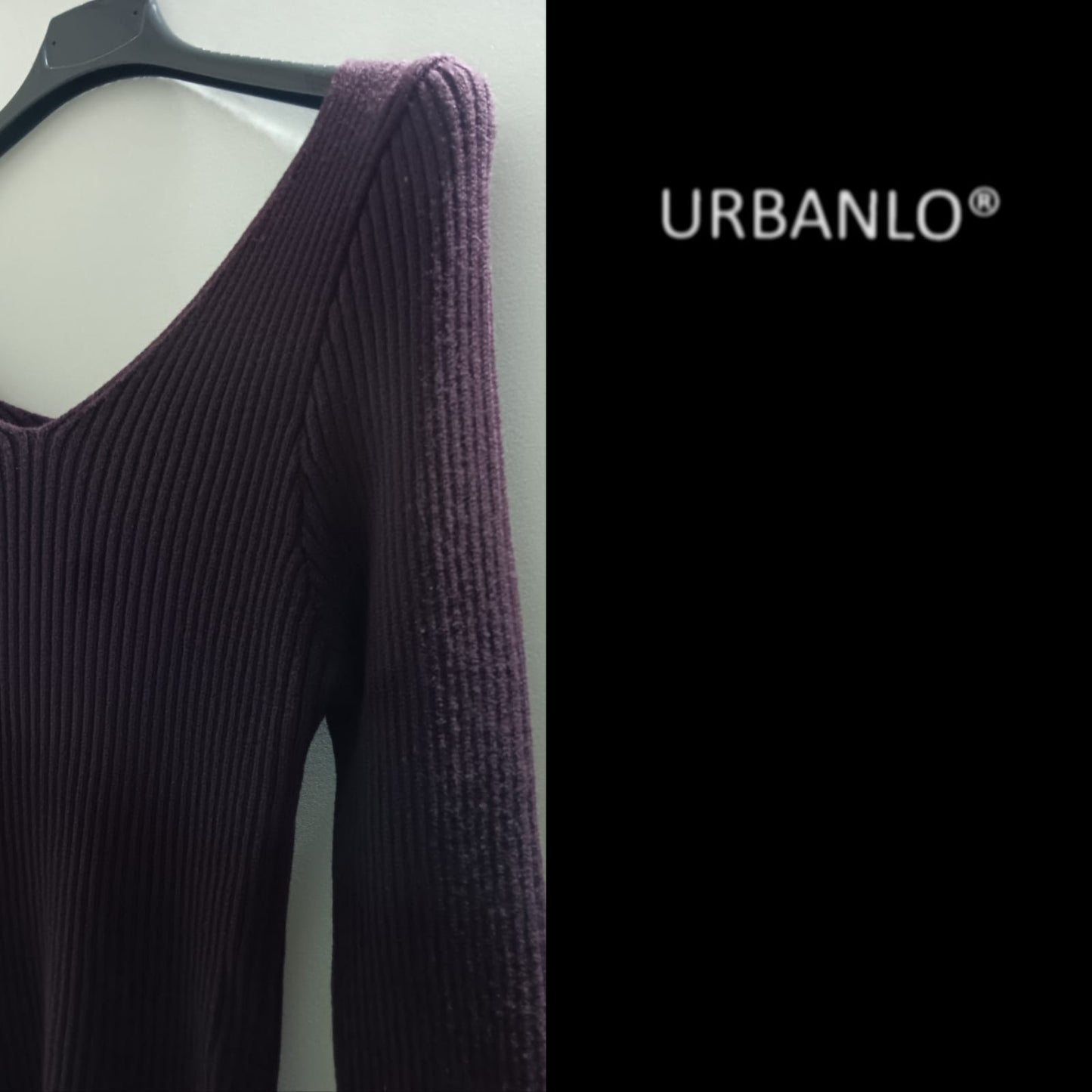 Maglia elasticizzata a punta bordeaux tessuto strie'